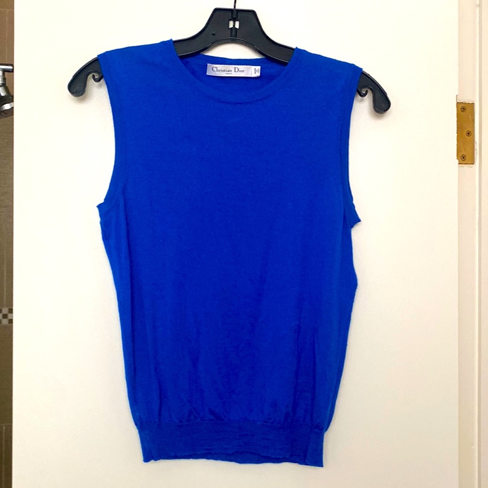 Vintage Blue Christian Dior Knit Tee